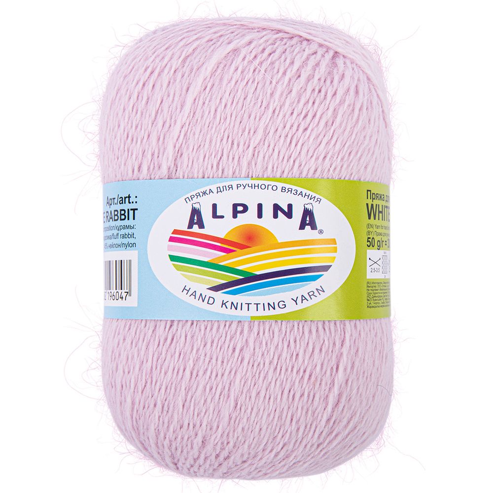 Пряжа Alpina White Rabbit / уп.10 мот. по 50г, 300м, 244 св.розовый