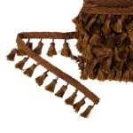 Бахрома отделочная 45.0 мм / 10 метров, с кистями, 201т.коричневый, Gamma 444