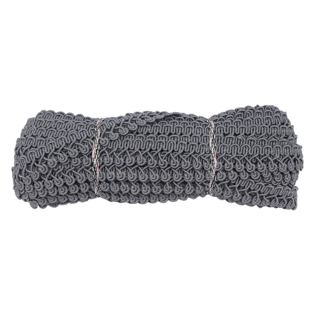 Тесьма отделочная вязаная 15 мм, 10 м, (св.серый)