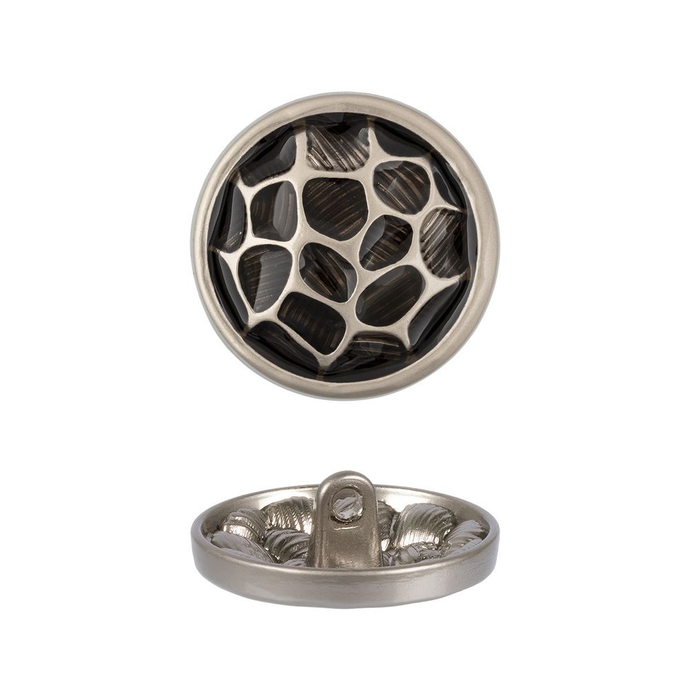 Пуговицы металл 22.5 мм, 100 шт, 04 никель, Gamma MB 0269