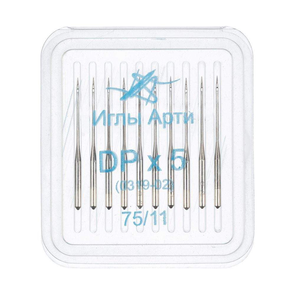 Иглы для промышленных швейных машин Арти 319-02 (№65-85), 10 шт, №75