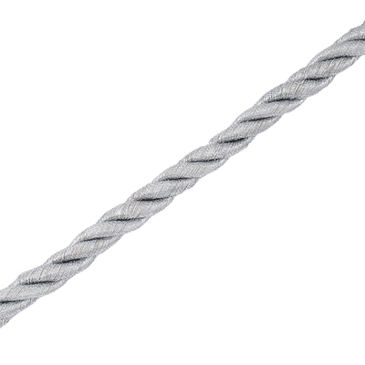 Шнур витой металлизированный 8мм / 18,29м, 187 серебро