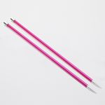 Спицы прямые Knit Pro Zing 5 мм / 35 см, алюминий, рубиновый, 2 шт, 47301