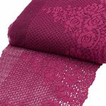 Кружево бельевое эластичное 175 мм / 13.72 м, бордовый