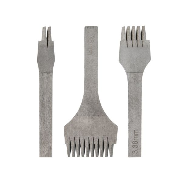 Пробойники для кожи строчные, набор (французский тип) для кожи, косой зуб, шаг 3.38 мм, Промысел, LT-026