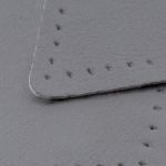 Заплатки пришивные из кожи, ромб 6х8,4см с перфорацией, 2 шт, 100% кожа, 07 серый, 9115