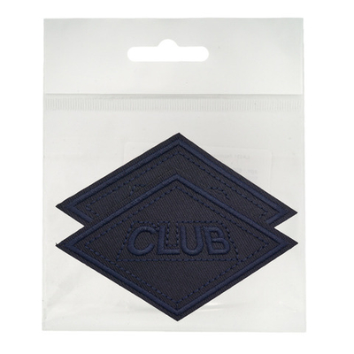 Термоаппликация ромб 95х60мм (Blue2 (синий2)), 2 шт, LA553