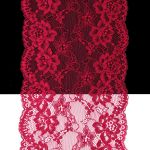 Кружево бельевое эластичное 180 мм / 13.72 м, цв. C520 т.красный