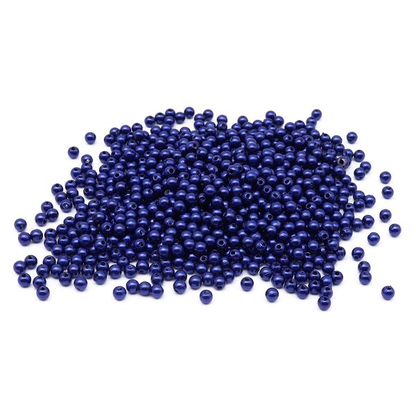 Бусины пластик (жемчуг) ⌀4 мм, 25 г, Astra&Craft (MH.КР.04.A33.02 синий)