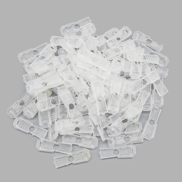 Наконечник для шнура пластик 13х9 мм, ПП, прозрачный, 100 шт