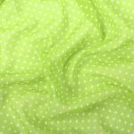 Ткань блузочная Chiffon 68 г/м², 200х147 см, 19 салатовый/ белый, Gamma PC-05