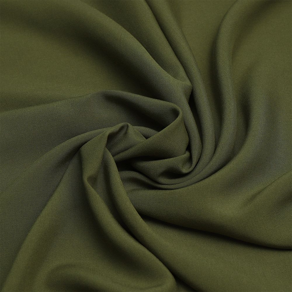 Штапель 110 г/м², 145 см / 2 метра, TBY-Vi-30-28.2, цв.28 т.оливковый