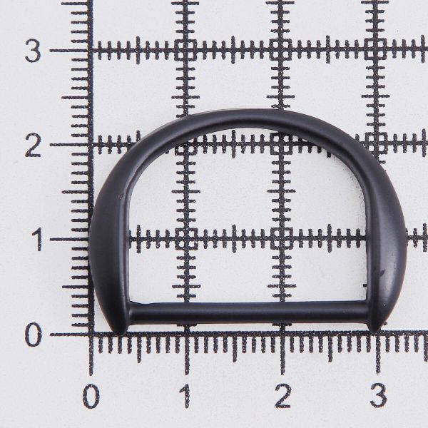 Полукольцо декоративное металл внутр. 25 мм (внешн. 33х24 мм), 2 шт, матовый черный, MT-1855