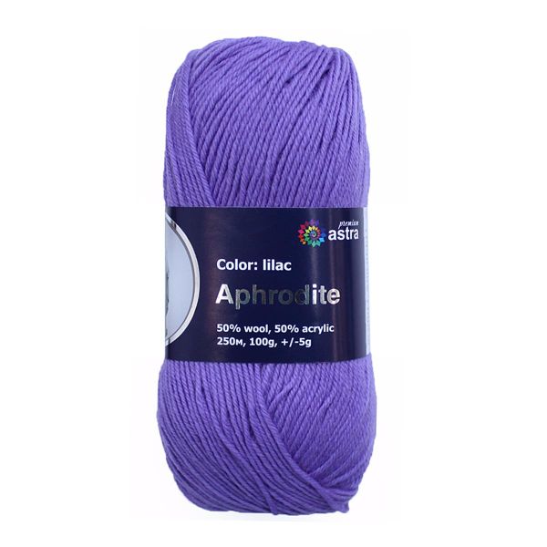 Пряжа Astra Premium (Астра Премиум) Афродита / уп.3 мот. по 100 г, 250 м, 01 сирень