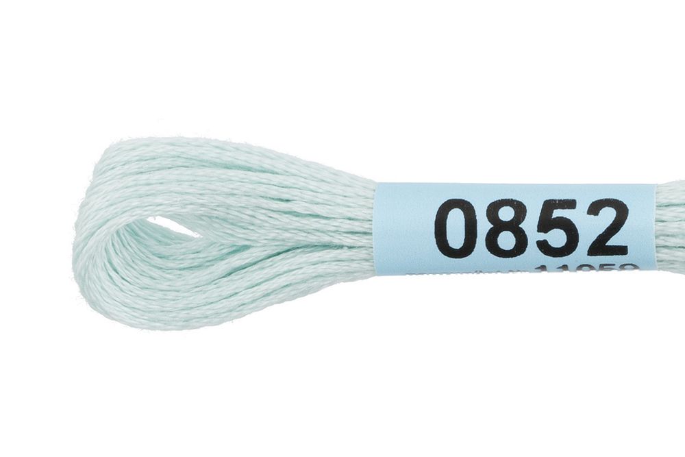 Мулине Gamma 100% хлопок, цв.0852 бл.голубой, 24 мотка по 8 метров