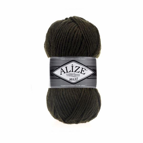Пряжа Alize (Ализе) Superlana Maxi / уп.5 мот. по 100 г, 100м, 241 темно-зеленый A