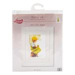 Набор для вышивания нитками Lanarte, Девочка с яблоком 20х30