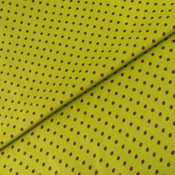 Ткань блузочная Poly satin 75 г/м², 200х145 см, 18 салатовый/коричневый, Gamma PSS-002