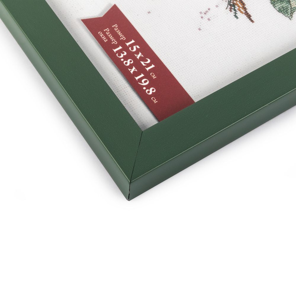 Рамка для картины (фото) пластик с оргстеклом 15х21 см, оливковый, Gamma ПРК-20