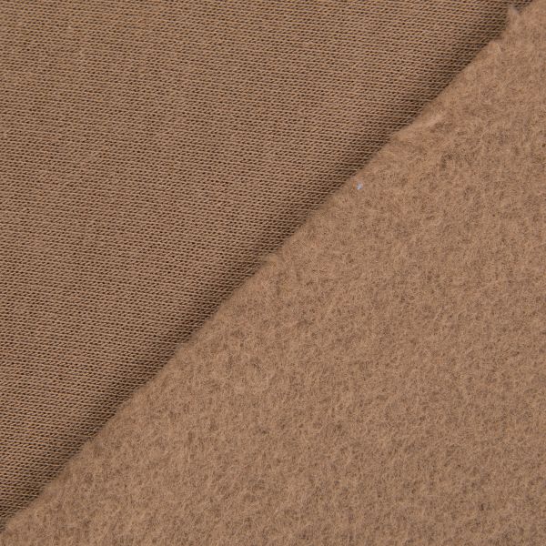 Футер 2-нитка с начесом 275 г/м², 150х180±5 см, коричневый/brown, Gamma DBKTN