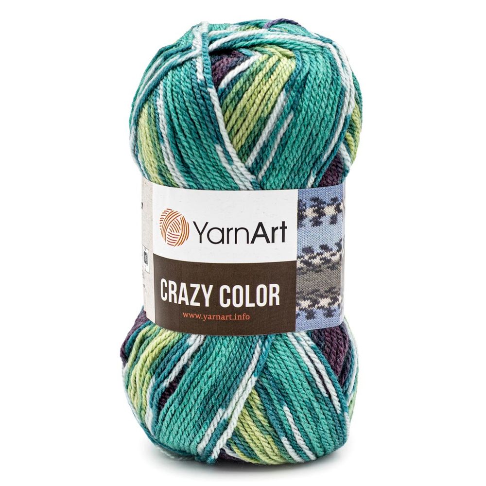 Пряжа YarnArt (ЯрнАрт) Crazy color / уп.5 мот. по 100 г, 260м, 178 секционный