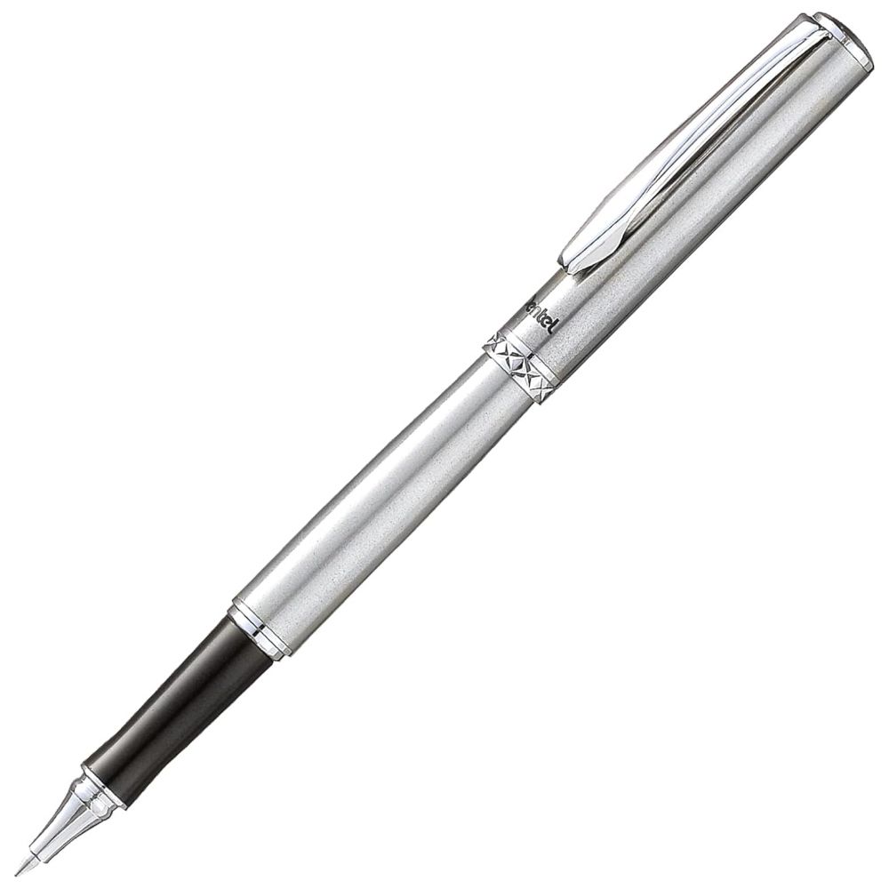 Ручка роллер Pentel, гелевый синий стержень 0,7 мм, в подарочном футляре ⌀0.4 мм, K600-LR7CEBSET цвет чернил: синий