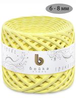 Пряжа трикотажная 1х300г, 100м, шир. 6-8 мм, 3006 св.желтый /TOS/