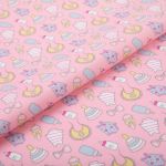 Ткань для пэчворка Peppy Молочные сны фланель, отрез 100х110 см, 175 г/м², МС-17 розовый, Peppy