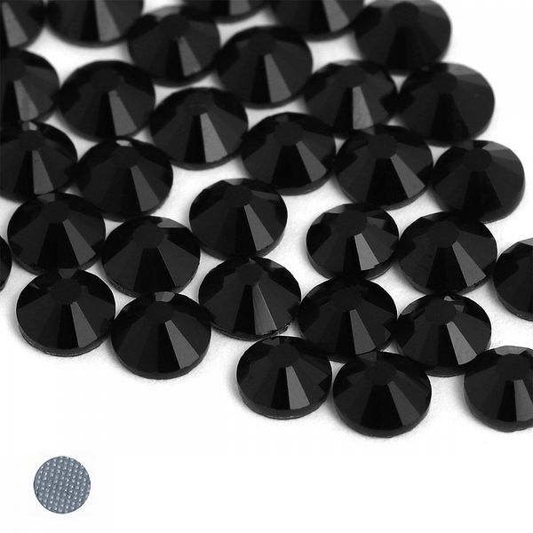 Стразы термоклеевые SS16 (3,8-4,0 мм) цв. Jet уп.288 шт