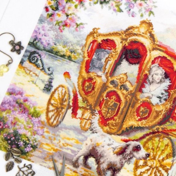 Набор для вышивания нитками Чудесная игла Premium, Тайное свидание 47х27 см