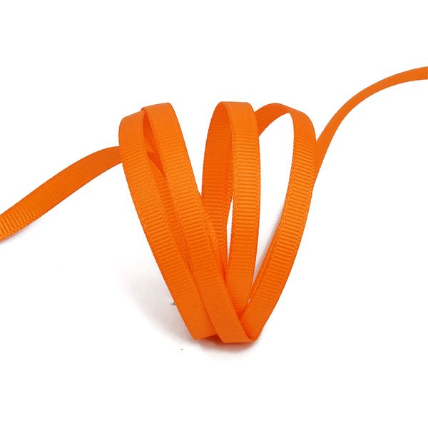 Лента репсовая (в рубчик) 6.0 мм, 751 ярк.оранжевый, уп. 27,4м