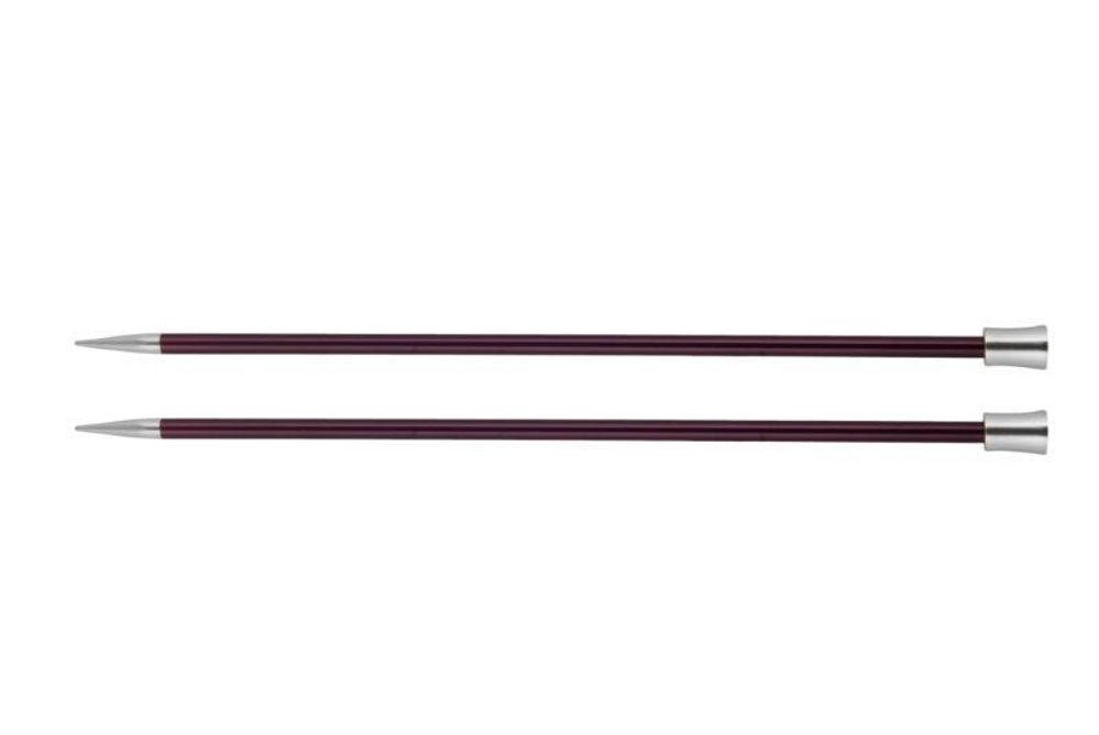 Спицы прямые Knit Pro Zing ⌀6 мм, 35 см, 47303