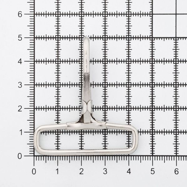 Карабин металл 40 мм (50х44 мм), никель, 20 шт