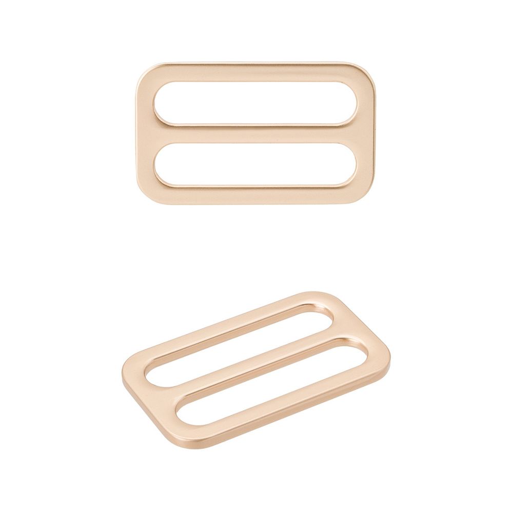 Пряжка регулировочная металл литая плоская 25.0 мм (31х19мм), золото, МВ2343, 6 шт