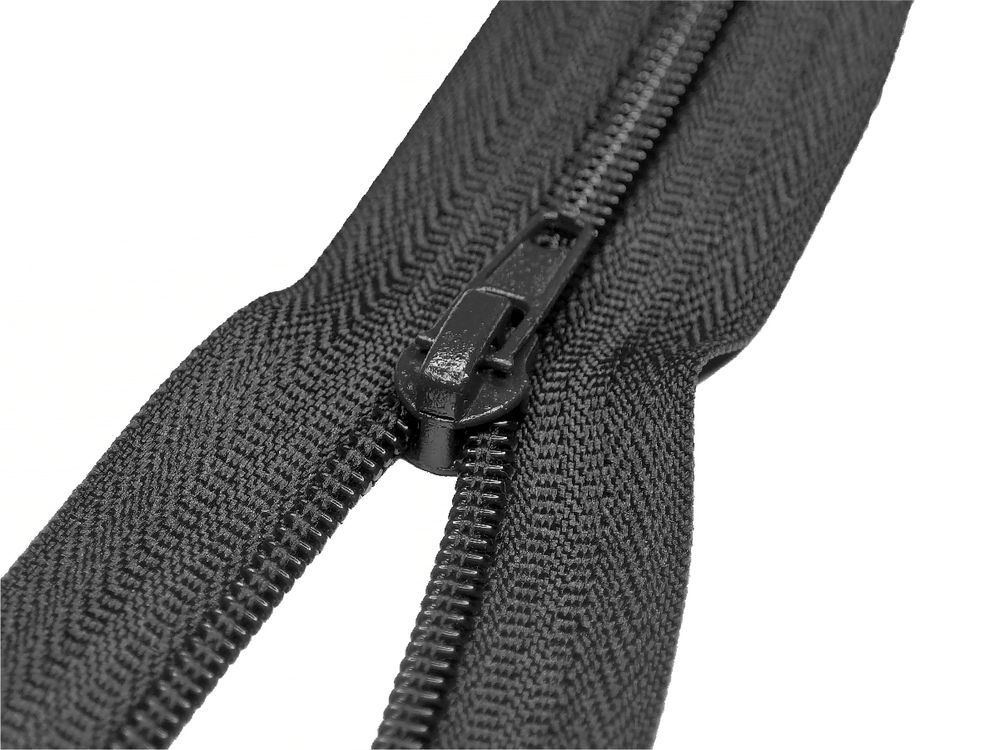 Молния спираль (витая) (цв.SBS) брючная Т4 (4 мм) 1 зам., н/раз., 20 см, автомат, S-417 т.серый, 2500 шт