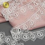 Кружево гипюр (плетёное) 35 мм, 0800 цв.01 белый уп.13,7м, Kruzhevo