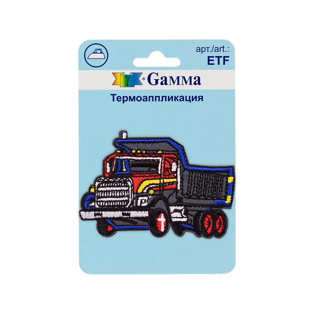 Термоаппликация №04, 1 шт, 02-407 Грузовик 4.9х7 см, Gamma ETF