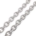 Цепь декоративная алюминий 14.7х11.7 мм, 10 метров, никель, K10356, SP7732491-2