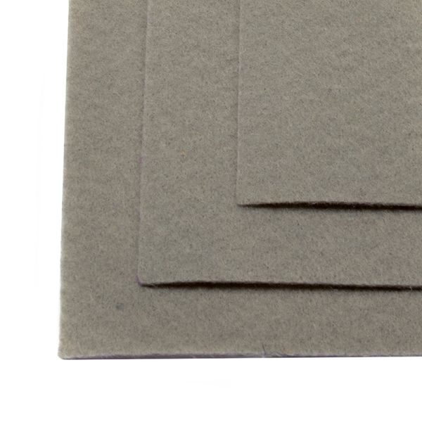 Фетр листовой жесткий 1.0 мм, 20х30 см, 10 шт, цв. 648 св.серый