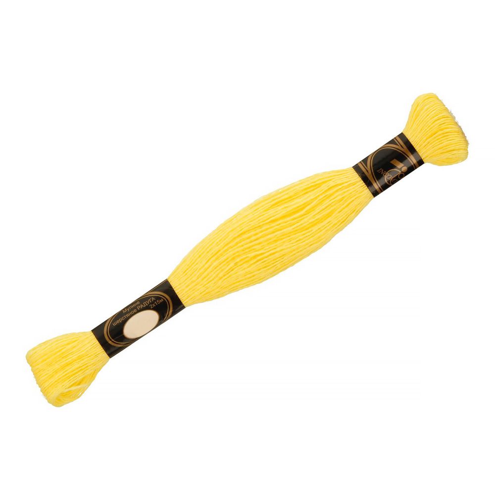 Мулине Радуга, цв.228 св. лимонный, Россия, 8 мотков по 15 метров