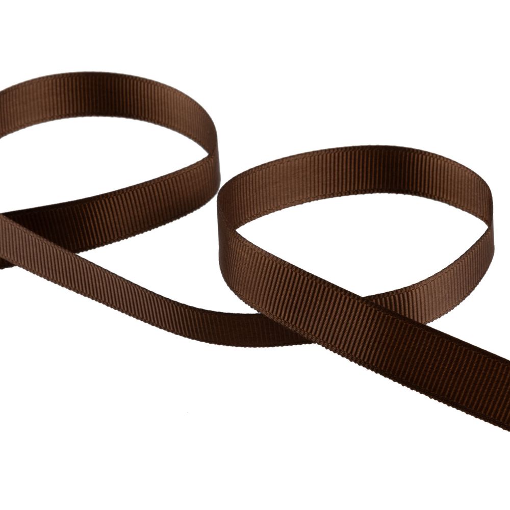 Лента репсовая нарезка 12.0 мм / 10 шт по 5.4 метра, 017 т.коричневый, Gamma GR-12