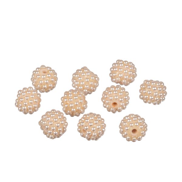 Бусины пластик ⌀14 мм, 10 шт, №06 св.розовый, Zlatka BWS-14