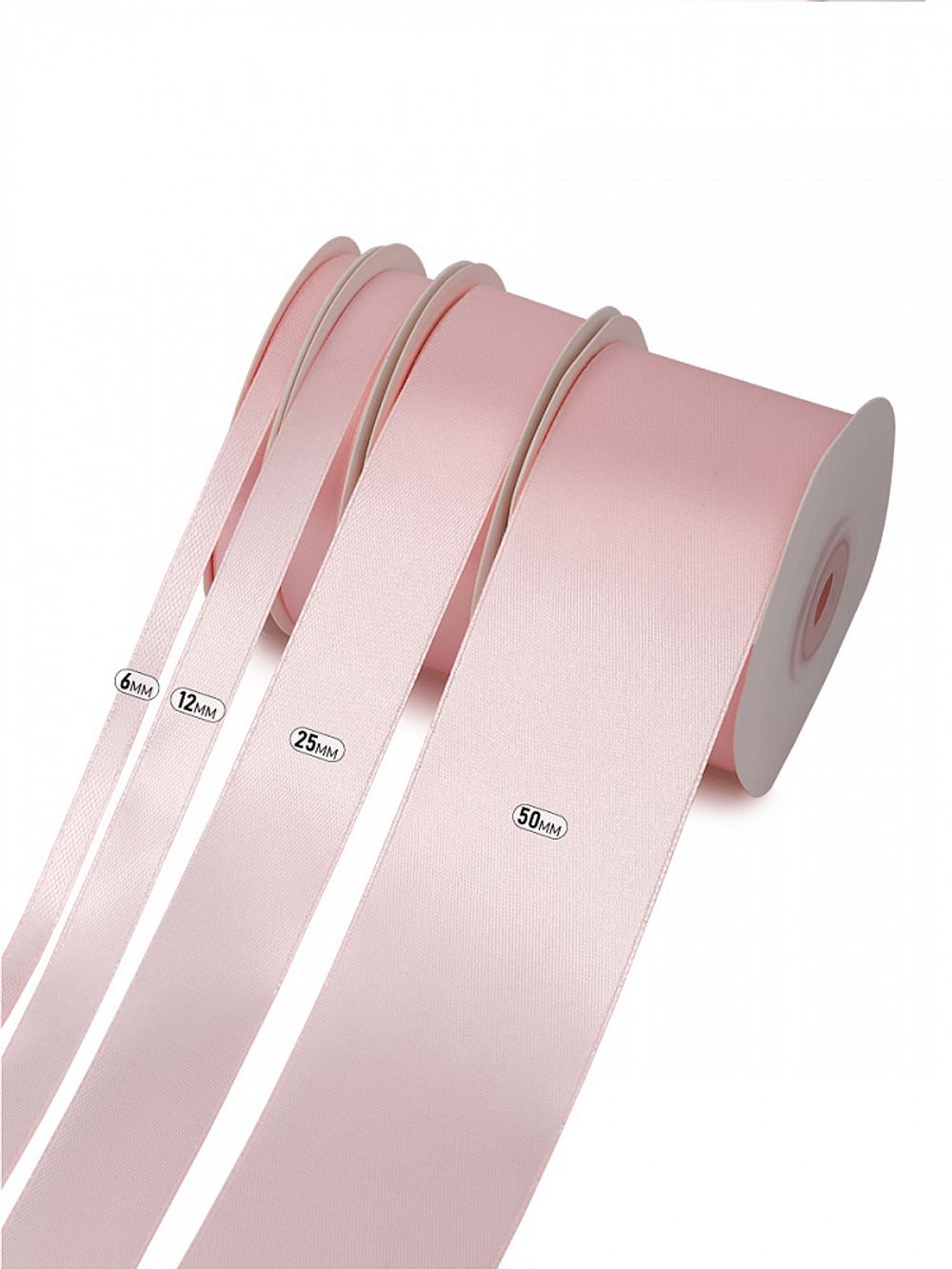 Лента атласная 1-сторонняя 50.0 мм / 22.5±1 метра, 3055 бл.розовый, Magic4Hobby