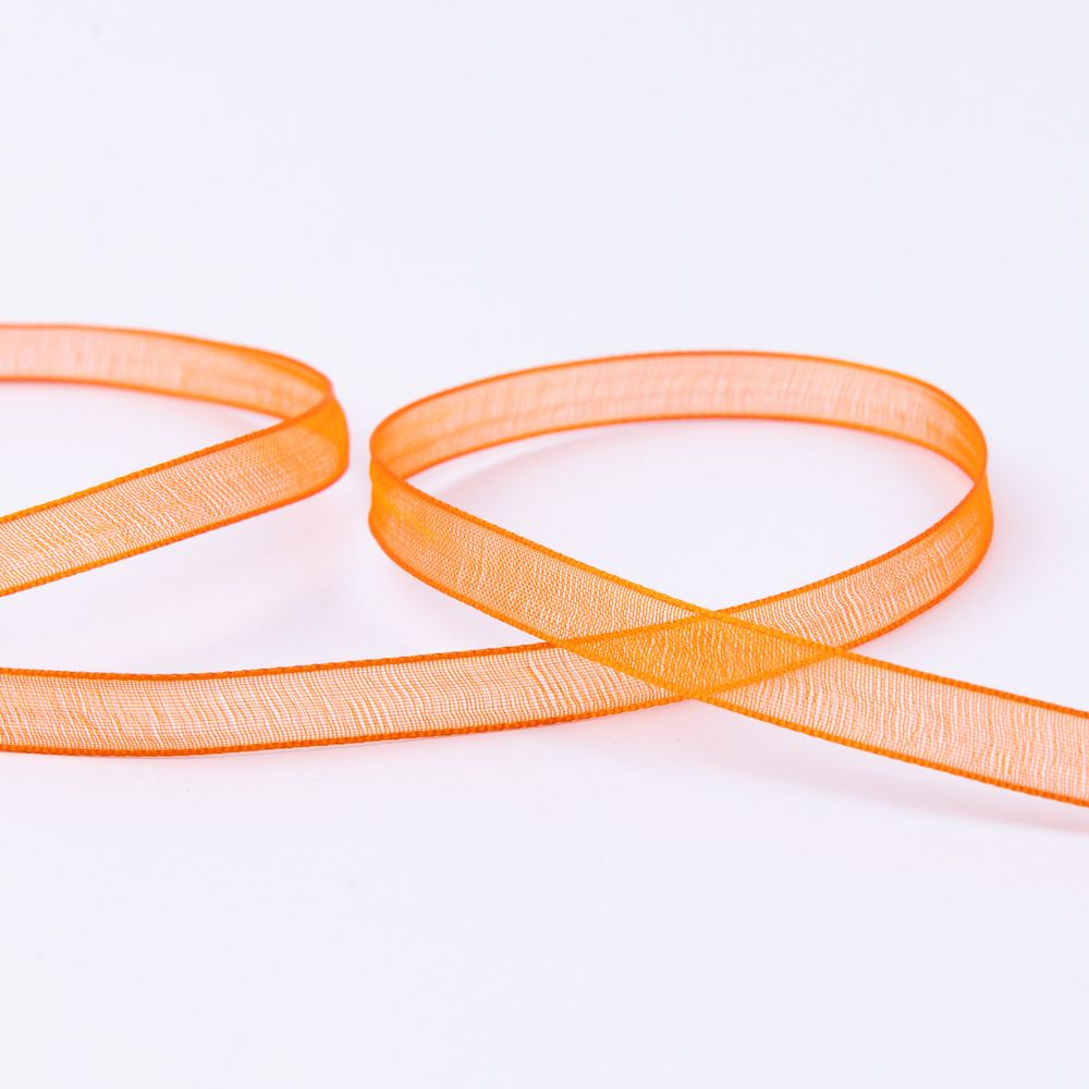 Лента капроновая (органза) _6.0 мм / 45.7 метров, 024 т. оранжевый, Blitz OR-6