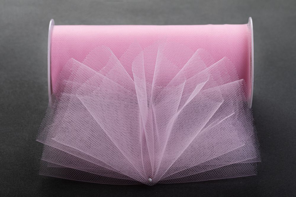 Фатин на шпульке средней жесткости, 100% нейлон, 150 мм, 03 розовый, 22,86м, Gamma FTN/R