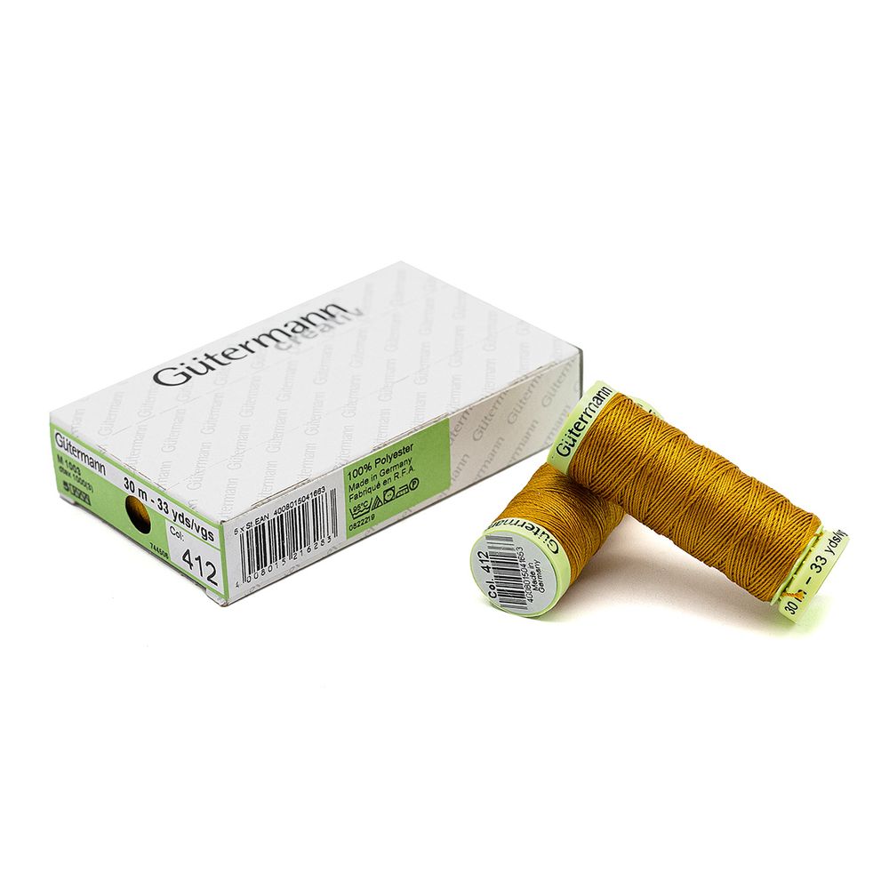 Нитки отделочные Gutermann Top Stitch, 30м, 412 охра, 5 катушек