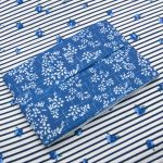 Ткань для рукоделия в наборе х/б с лентой 48х50см+1,5м (25667/25301 синий) 29487