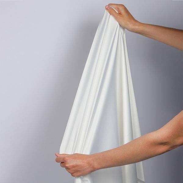 Атлас стрейч для нижнего белья 107 г/м², 125 см / 25 метров, 0180 цв.белый