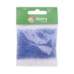 Бисер Astra&Craft 11/0 (2.1 мм), 200 г (10х20 г), цв. 166 св. синий/прозрачный, радужный