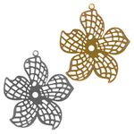 Филигранные элементы для бижутерии 4 см, цветок, 2 шт, золото, Zlatka FDP-005